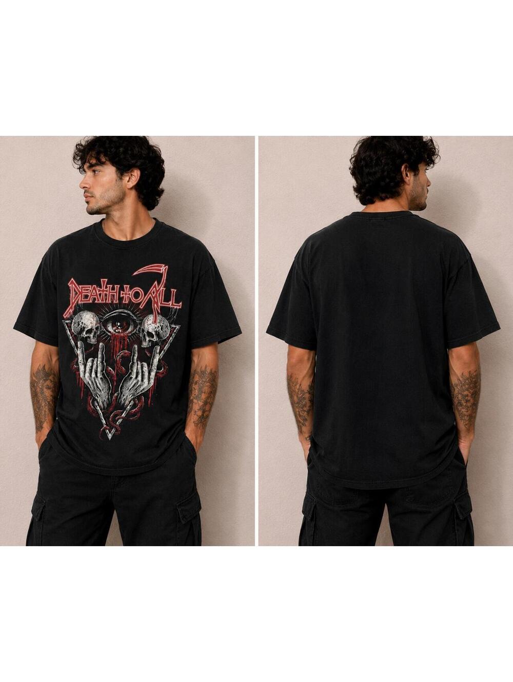 Black Graphic 'Death to All' T-Shirt